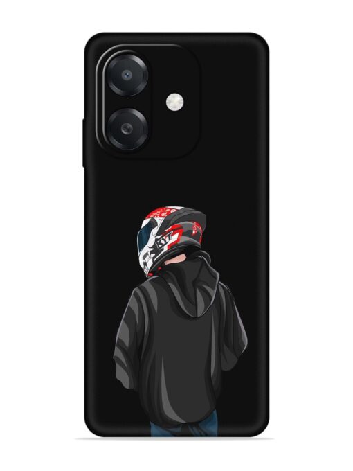 Motorcycle Rider Embossed Soft Silicone Case for Oppo A3X (5G)