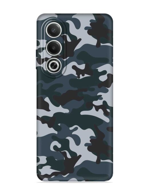 Dark Blue Army Military Art Embossed Soft Silicone Case for Oppo K12X (5G) Zapvi