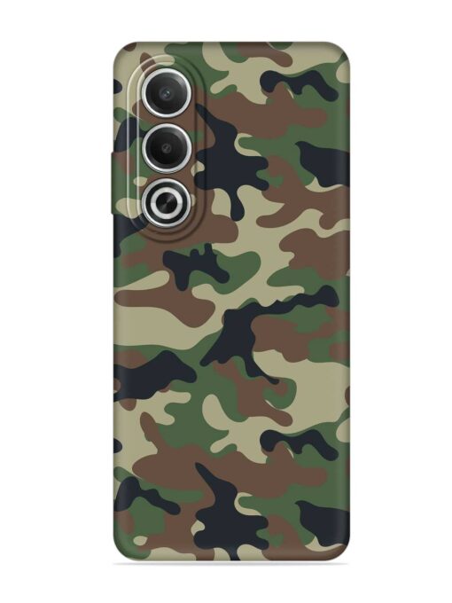 Army Military Camouflage Dark Green Embossed Soft Silicone Case for Oppo K12X (5G) Zapvi