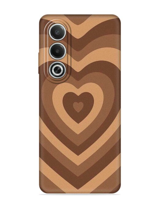 Brown Heart Embossed Soft Silicone Case for Oppo K12X (5G) Zapvi