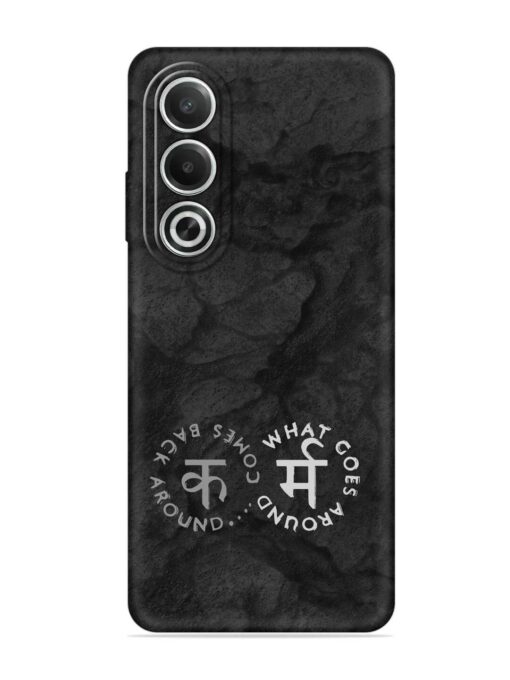 Karma Hindi Word Embossed Soft Silicone Case for Oppo K12X (5G)