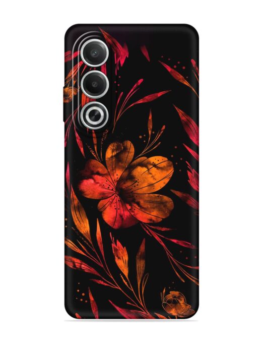 Red Flower Painting Embossed Soft Silicone Case for Oppo K12X (5G) Zapvi