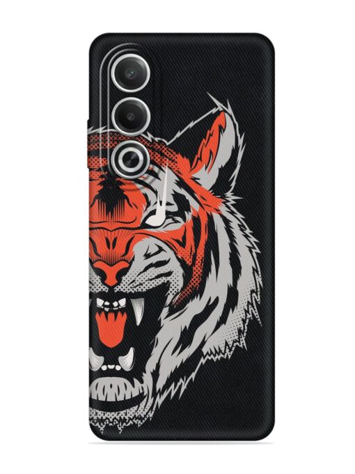 Tiger Aggression Embossed Soft Silicone Case for Oppo K12X (5G)