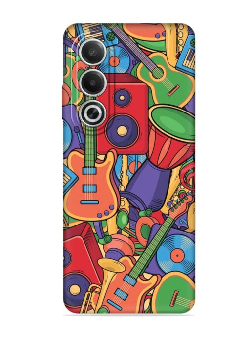 Colorful Music Art Embossed Soft Silicone Case for Oppo K12X (5G)