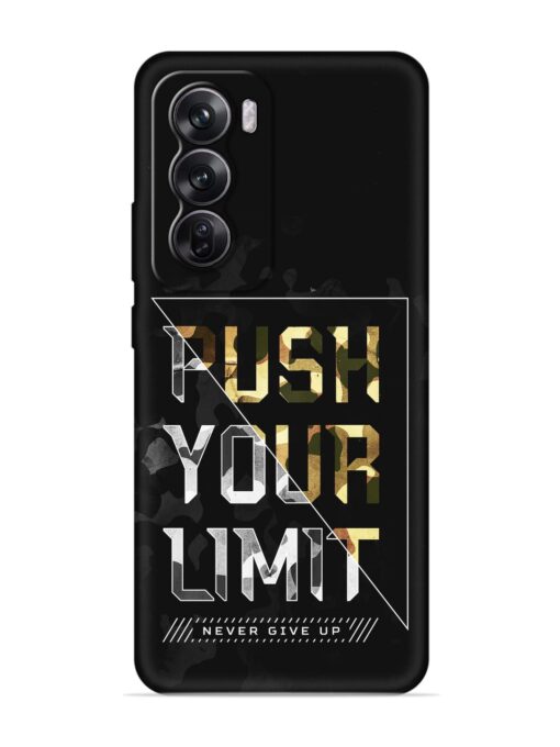 Push Your Limits Embossed Soft Silicone Case for Oppo Reno 12 (5G) Zapvi