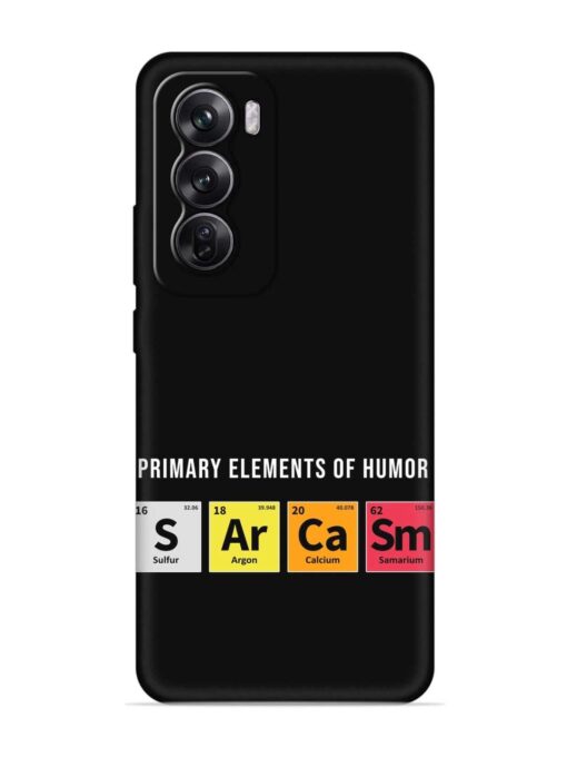 Primary Elements Humor Embossed Soft Silicone Case for Oppo Reno 12 (5G)