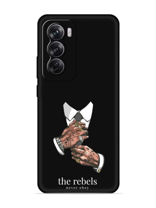 Rebels Slogan Man Embossed Soft Silicone Case for Oppo Reno 12 (5G)