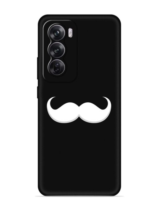 Mustache Vector Embossed Soft Silicone Case for Oppo Reno 12 (5G)