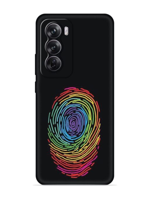 Fingerprint Of Thumb Art Embossed Soft Silicone Case for Oppo Reno 12 (5G)