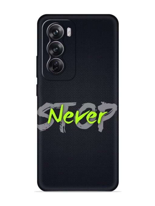 Never Stop Embossed Soft Silicone Case for Oppo Reno 12 (5G)