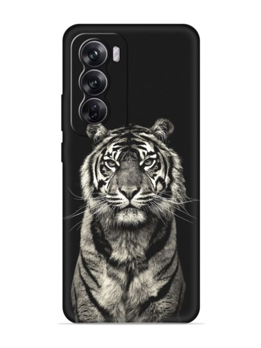 Tiger Art Embossed Soft Silicone Case for Oppo Reno 12 (5G)