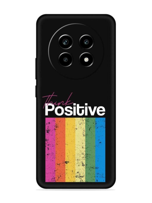 Think Positive Typography Embossed Soft Silicone Case for Realme 13 Pro (5G)