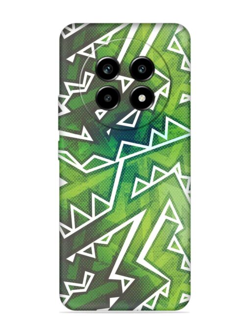 Green Graffiti Seamless Embossed Soft Silicone Case for Realme 13 Pro (5G)