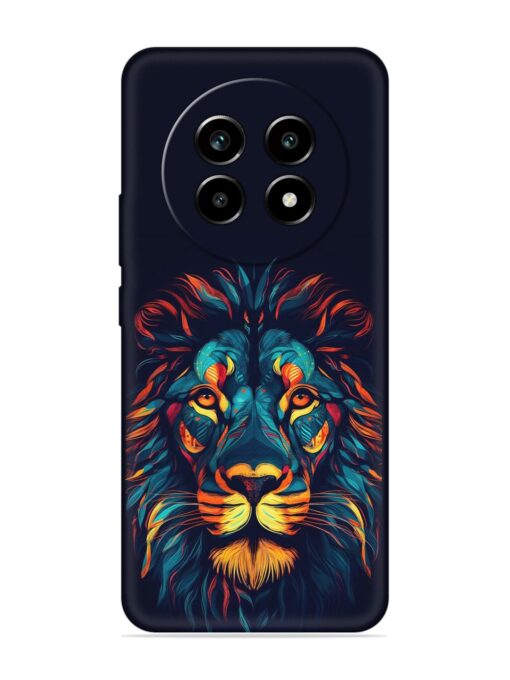 Colorful Lion Embossed Soft Silicone Case for Realme 13 Pro (5G)