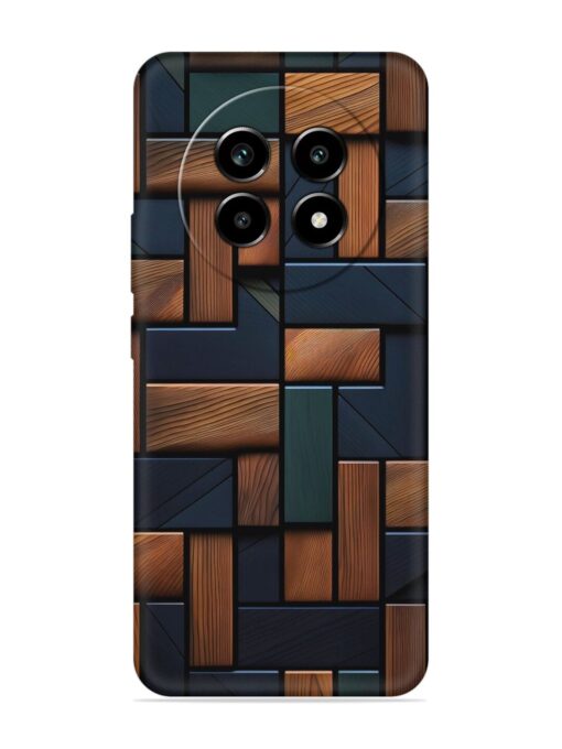 Wooden Background Cubes Embossed Soft Silicone Case for Realme 13 Pro (5G)