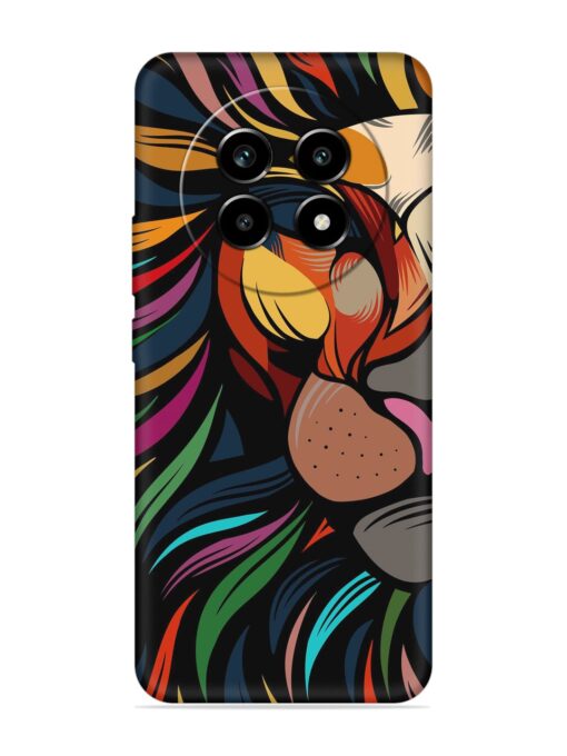 Trippy Lion Art Embossed Soft Silicone Case for Realme 13 Pro (5G)