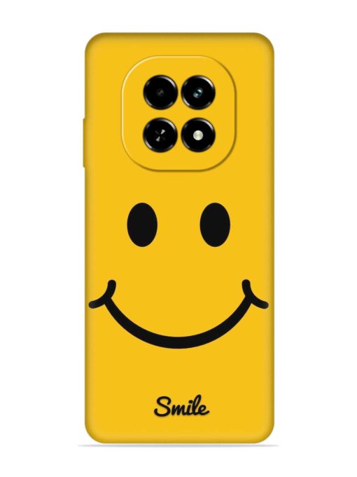 Yellow Smiley Embossed Soft Silicone Case for Realme C63 (5G) Zapvi