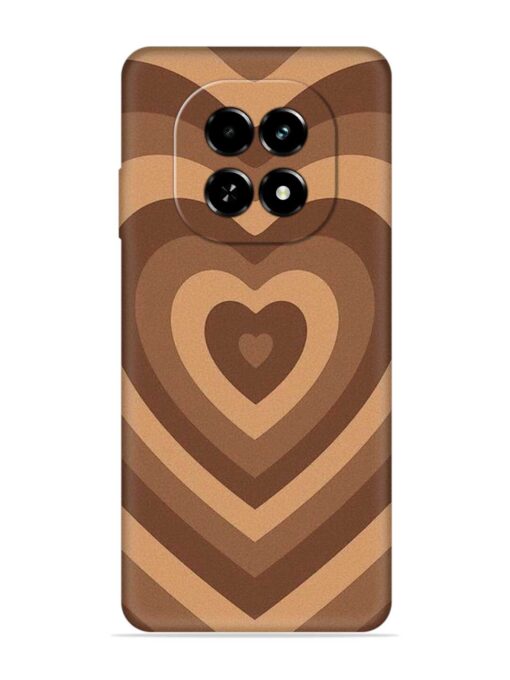 Brown Heart Embossed Soft Silicone Case for Realme C63 (5G) Zapvi