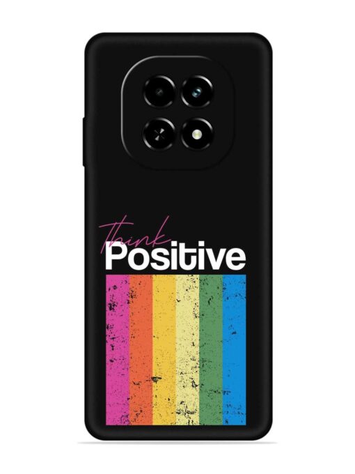 Think Positive Typography Embossed Soft Silicone Case for Realme C63 (5G)