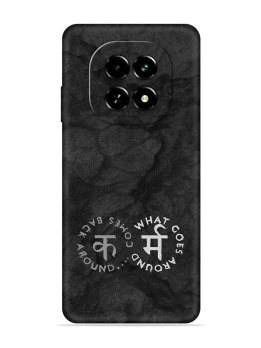 Karma Hindi Word Embossed Soft Silicone Case for Realme C63 (5G)