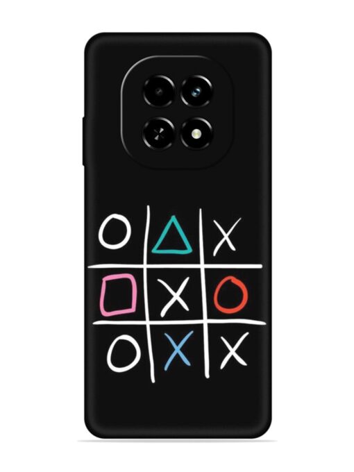 Super Neon Tic-Tac-Toe Embossed Soft Silicone Case for Realme C63 (5G)