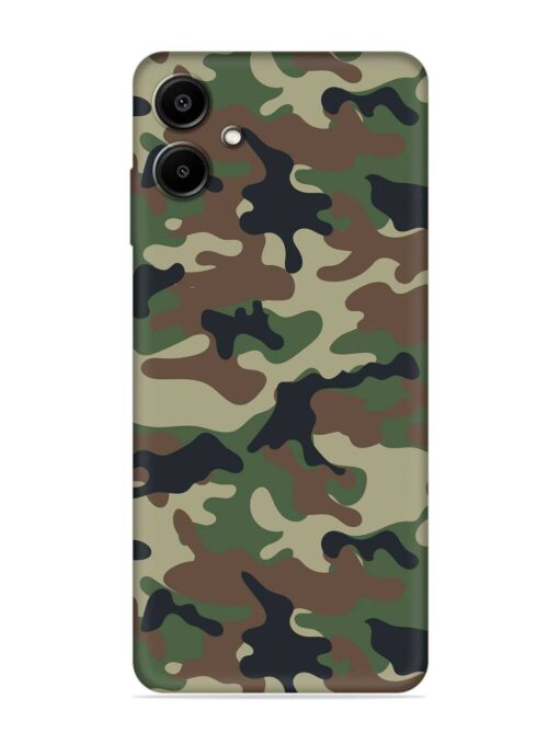 Army Military Camouflage Dark Green Embossed Soft Silicone Case for Samsung Galaxy A06 Zapvi