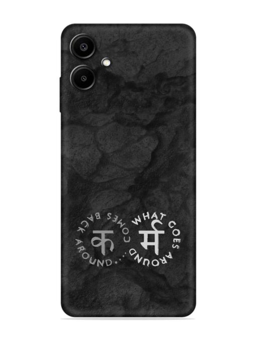 Karma Hindi Word Embossed Soft Silicone Case for Samsung Galaxy A06