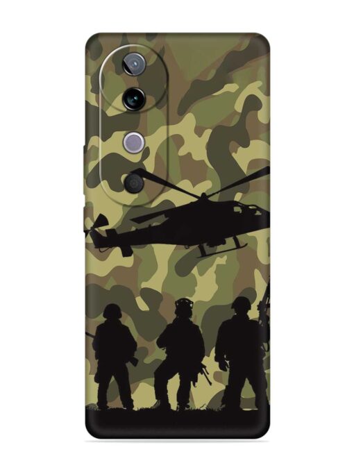 Army Heros Embossed Soft Silicone Case for Vivo V40 (5G)