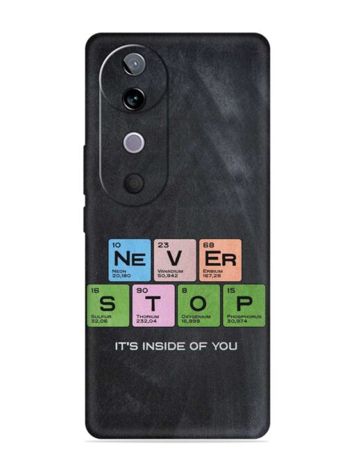 Never Stop It'S Inside Of You Embossed Soft Silicone Case for Vivo V40 (5G) Zapvi