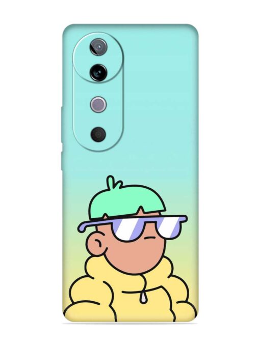 Doodles Cool Character Embossed Soft Silicone Case for Vivo V40 (5G)