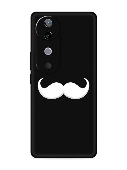 Mustache Vector Embossed Soft Silicone Case for Vivo V40 (5G)