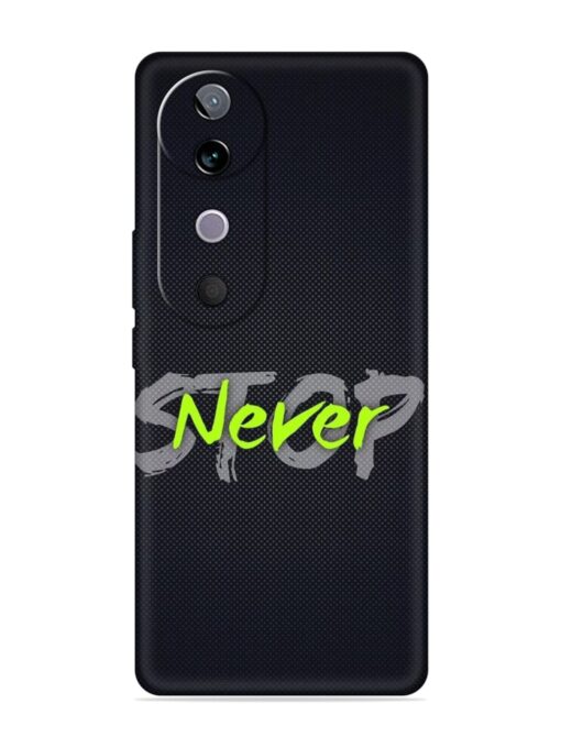 Never Stop Embossed Soft Silicone Case for Vivo V40 (5G)