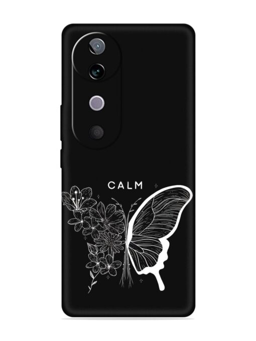 Calm Embossed Soft Silicone Case for Vivo V40 (5G)