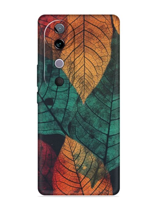 Leaves Artwork Embossed Soft Silicone Case for Vivo V40 (5G)