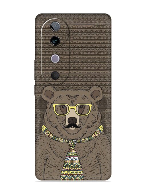 Grizzly Bear Embossed Soft Silicone Case for Vivo V40 (5G)