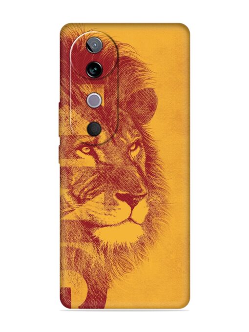 Gold Lion Crown Art Embossed Soft Silicone Case for Vivo V40 (5G)