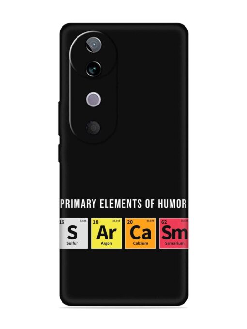 Primary Elements Humor Embossed Soft Silicone Case for Vivo V40 Pro (5G)