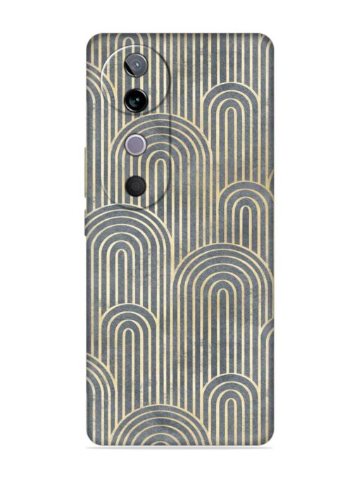 Art Deco Style Embossed Soft Silicone Case for Vivo V40 Pro (5G)