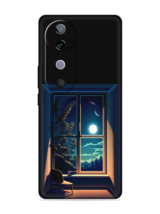 Night View At Window Embossed Soft Silicone Case for Vivo V40 Pro (5G)