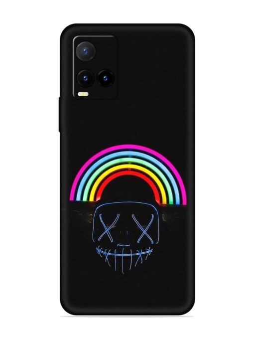 Mask Rainbow Embossed Soft Silicone Case for Vivo Y21T Zapvi