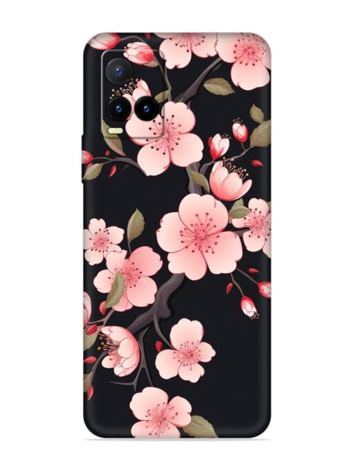 Cherry Blossom Embossed Soft Silicone Case for Vivo Y21T Zapvi