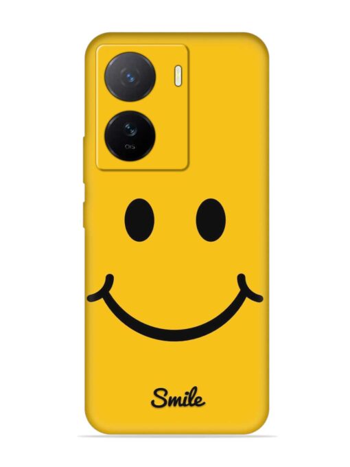 Yellow Smiley Embossed Soft Silicone Case for Iqoo Z7 (5G) Zapvi