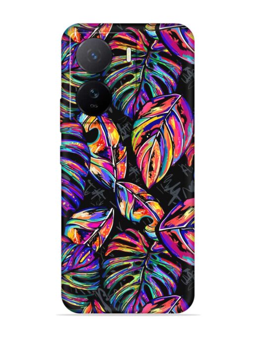 Tropical Seamless Vector Embossed Soft Silicone Case for Iqoo Z7 (5G)