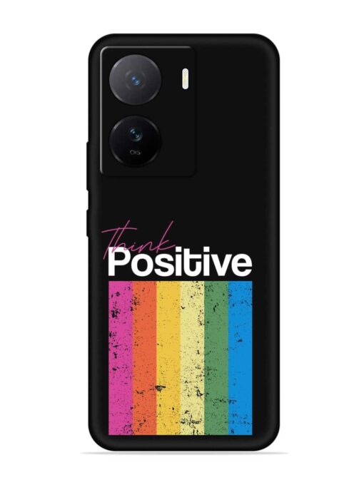 Think Positive Typography Embossed Soft Silicone Case for Iqoo Z7 (5G)