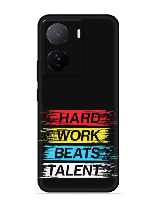 Hard Work Beats Embossed Soft Silicone Case for Iqoo Z7 (5G)