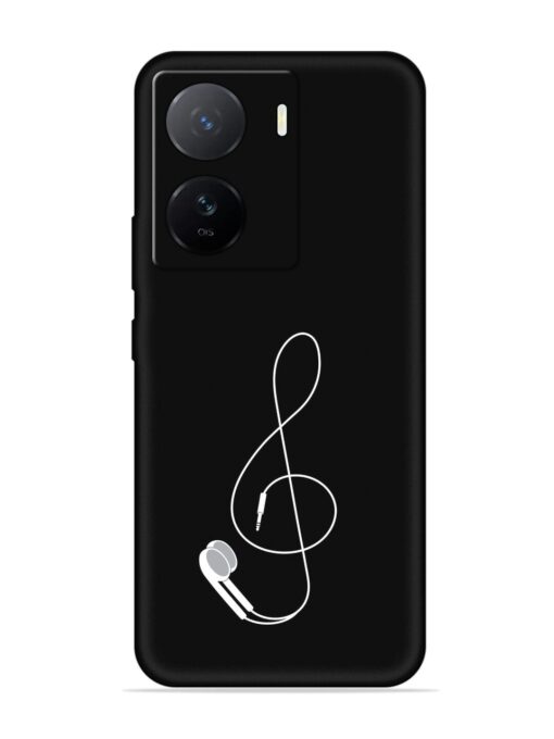 Music Earphone Vector Embossed Soft Silicone Case for Iqoo Z7 (5G)