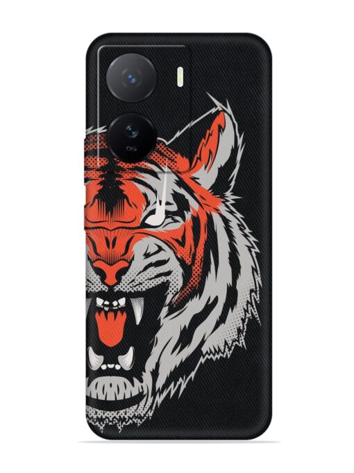 Tiger Aggression Embossed Soft Silicone Case for Iqoo Z7 (5G) Zapvi