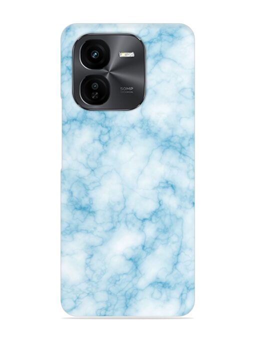 Blue White Natural Marble Snap Case for Iqoo Z9X (5G)