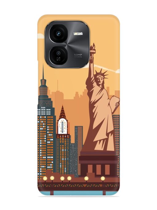 New York Statue Of Liberty Architectural Scenery Snap Case for Iqoo Z9X (5G)