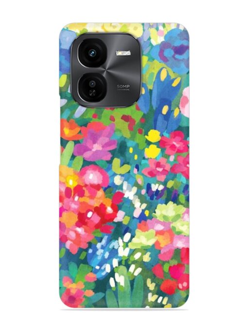 Watercolor Flower Art Snap Case for Iqoo Z9X (5G)